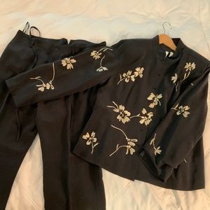 Beautifully embroidered pants suit